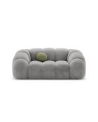 Canapé Velours Lyna 2 Places gris - 180x114x72 cm
