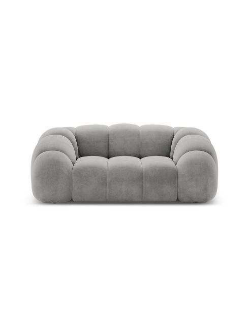 Lyna 2-Sitzer-Sofa aus grauem Samt, 180 x 114 x 72 cm