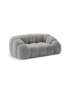 Canapé Velours Lyna 2 Places gris - 180x114x72 cm