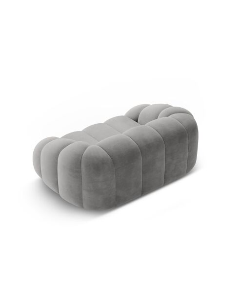 Canapé Velours Lyna 2 Places gris - 180x114x72 cm