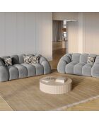 Canapé Velours Lyna 2 Places gris - 180x114x72 cm