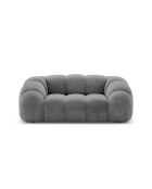 Canapé Velours Lyna 2 Places gris foncé - 180x114x72 cm