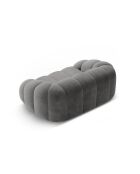 Canapé Velours Lyna 2 Places gris foncé - 180x114x72 cm
