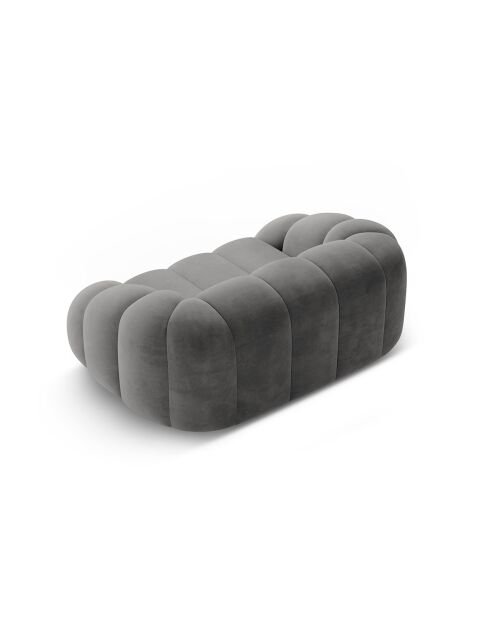 Canapé Velours Lyna 2 Places gris foncé - 180x114x72 cm