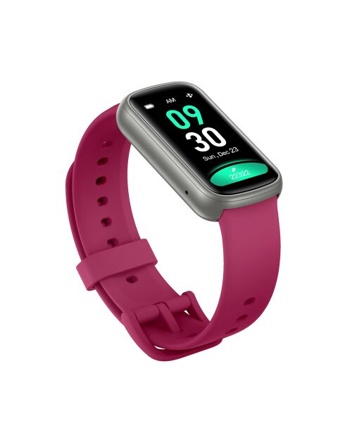 Montre connectée - Edition Bélissima avec bracelet en silicone framboise