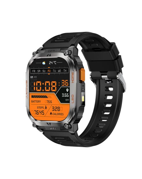 Montre connectée AMOLED NASA GPS edition Daytona noire