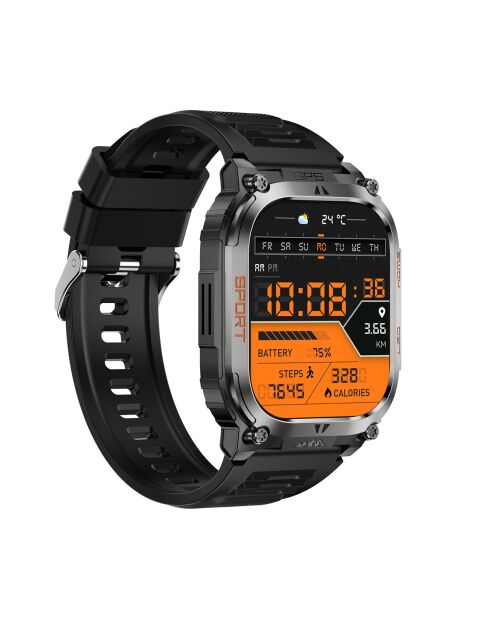Montre connectée AMOLED NASA GPS edition Daytona noire