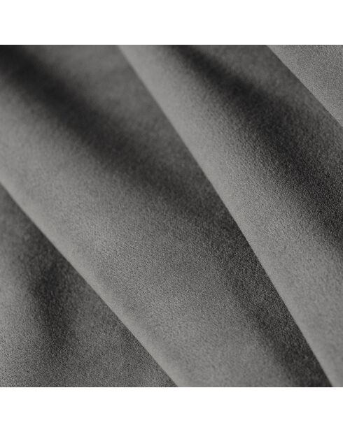 Canapé Panoramique (Côté Droit) Velours Lyna 6 Places gris foncé - 355x225x72 cm