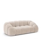 Canapé Velours Lyna 3 Places beige - 212x114x72 cm