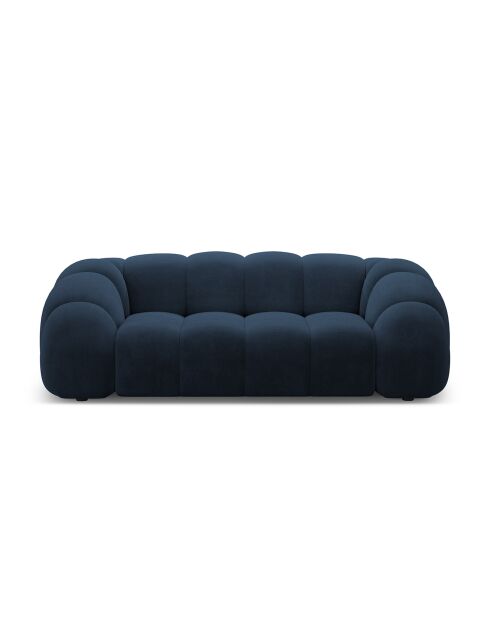 Canapé Velours Lyna 3 Places bleu roi - 212x114x72 cm
