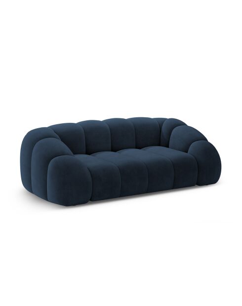 Canapé Velours Lyna 3 Places bleu roi - 212x114x72 cm