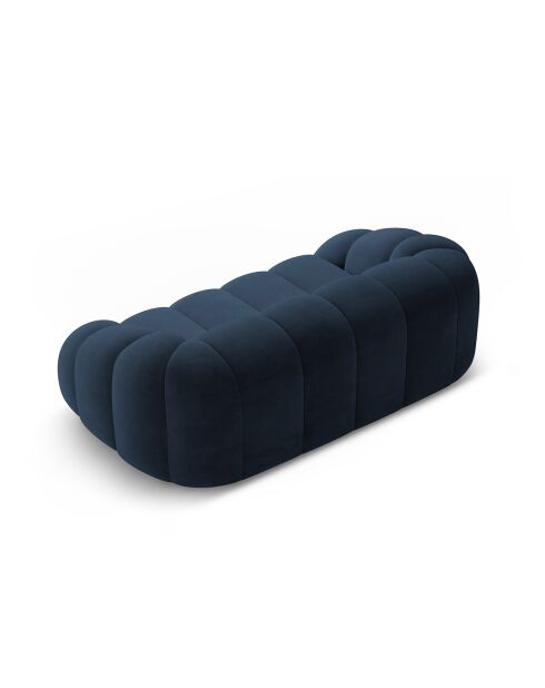 Canapé Velours Lyna 3 Places bleu roi - 212x114x72 cm