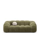 Canapé Velours Lyna 3 Places vert - 212x114x72 cm