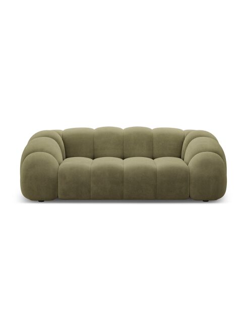 Canapé Velours Lyna 3 Places vert - 212x114x72 cm