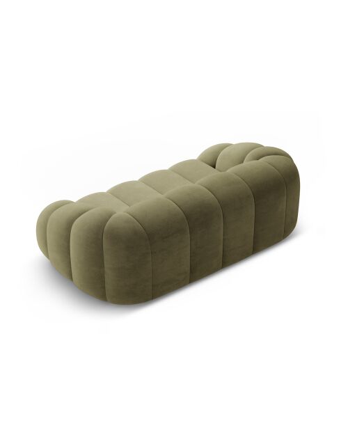 Canapé Velours Lyna 3 Places vert - 212x114x72 cm