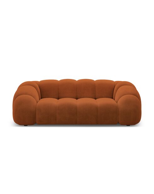 Sofá Lyna Velvet de 3 plazas terracota - 212x114x72 cm