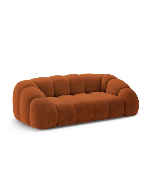 Canapé Velours Lyna 3 Places terracotta - 212x114x72 cm