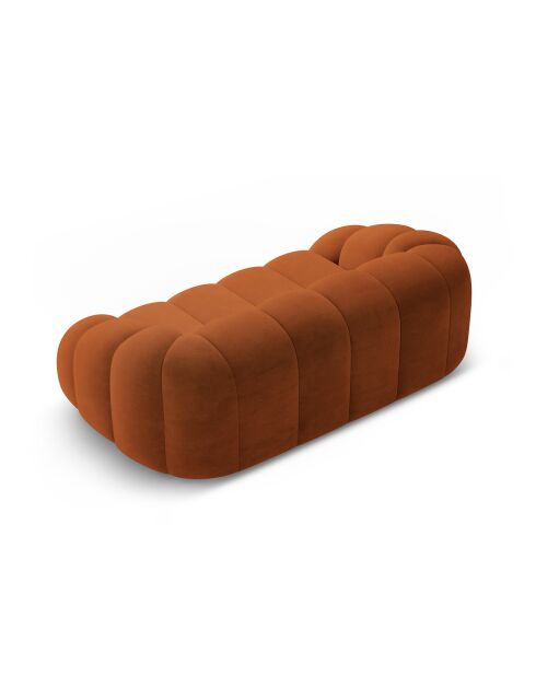 Canapé Velours Lyna 3 Places terracotta - 212x114x72 cm