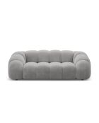 Canapé Velours Lyna 3 Places gris - 212x114x72 cm