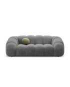 Canapé Velours Lyna 3 Places gris foncé - 212x114x72 cm