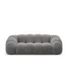 Canapé Velours Lyna 3 Places gris foncé - 212x114x72 cm