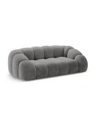 Canapé Velours Lyna 3 Places gris foncé - 212x114x72 cm