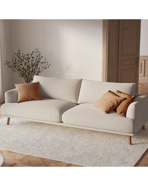 Canapé Margot 3 Places beige - 200x95x75 cm