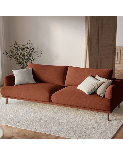 Canapé Margot 3 Places brique - 200x95x75 cm