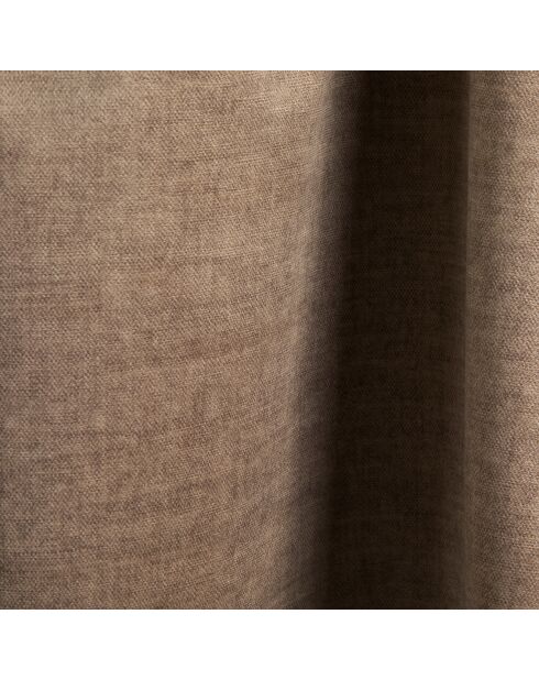 Canapé Velours Convertible Avec Coffre Adriana 3 Places beige foncé - 253x108x94 cm