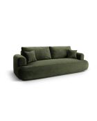 Canapé Velours Convertible Avec Coffre Adriana 3 Places vert - 253x108x94 cm