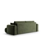 Canapé Velours Convertible Avec Coffre Adriana 3 Places vert - 253x108x94 cm