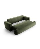 Canapé Velours Convertible Avec Coffre Adriana 3 Places vert - 253x108x94 cm