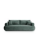 Canapé Velours Convertible Avec Coffre Adriana 3 Places pétrole - 253x108x94 cm
