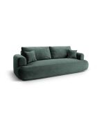 Canapé Velours Convertible Avec Coffre Adriana 3 Places pétrole - 253x108x94 cm