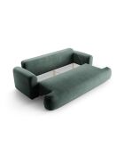 Canapé Velours Convertible Avec Coffre Adriana 3 Places pétrole - 253x108x94 cm
