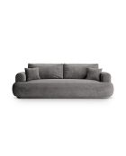 Canapé Velours Convertible Avec Coffre Adriana 3 Places gris - 253x108x94 cm
