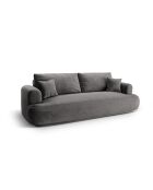 Canapé Velours Convertible Avec Coffre Adriana 3 Places gris - 253x108x94 cm