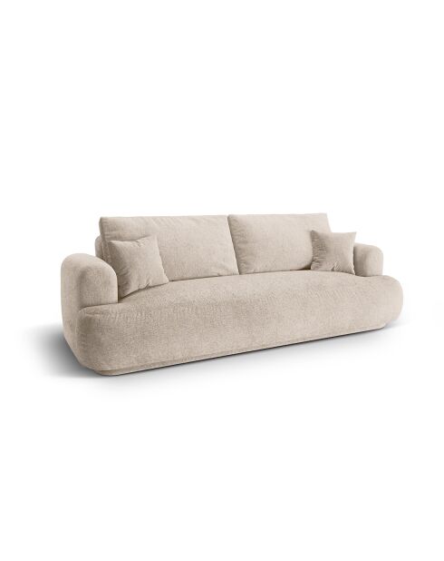 Canapé Convertible Avec Coffre Adriana 3 Places le sable - 253x108x94 cm