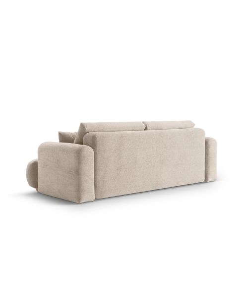 Canapé Convertible Avec Coffre Adriana 3 Places le sable - 253x108x94 cm
