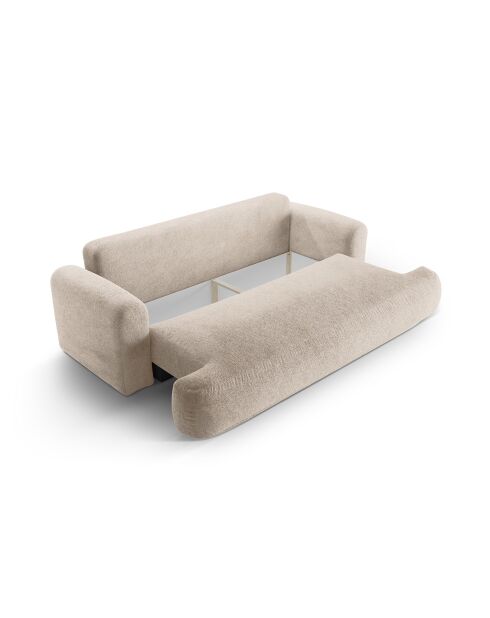 Canapé Convertible Avec Coffre Adriana 3 Places le sable - 253x108x94 cm
