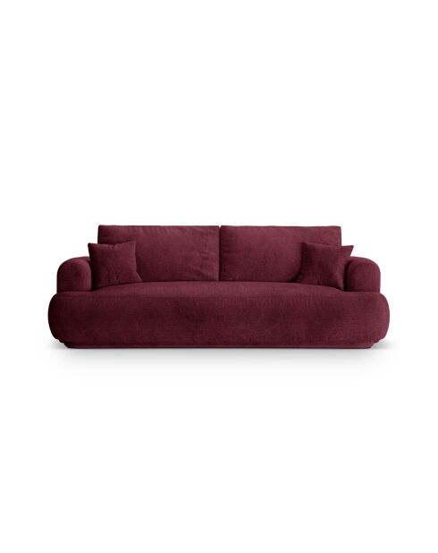 Canapé Convertible Avec Coffre Adriana 3 Places bordeaux - 253x108x94 cm
