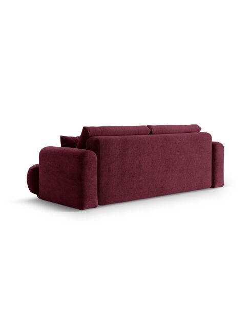 Canapé Convertible Avec Coffre Adriana 3 Places bordeaux - 253x108x94 cm
