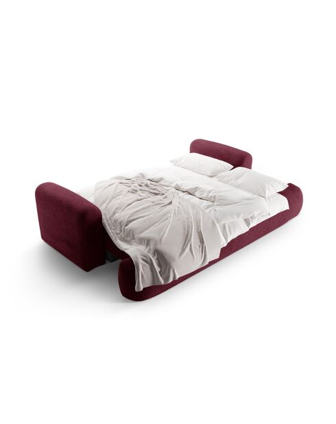Canapé Convertible Avec Coffre Adriana 3 Places bordeaux - 253x108x94 cm