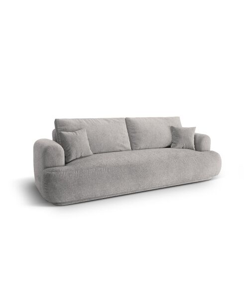 Canapé Convertible Avec Coffre Adriana 3 Places gris chaud - 253x108x94 cm