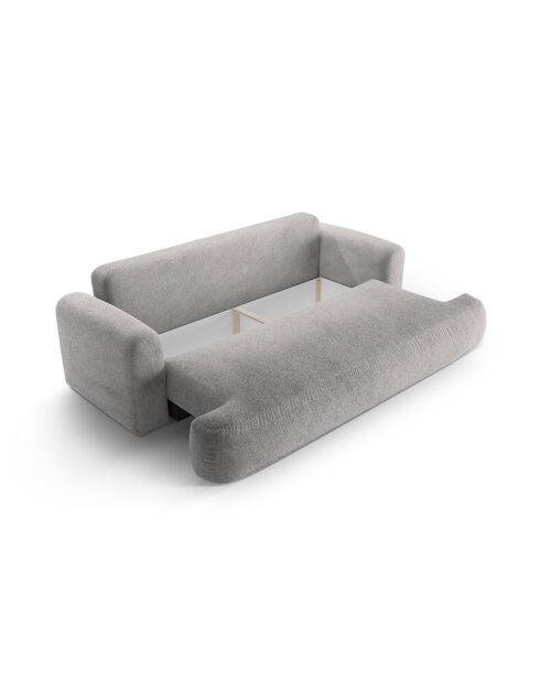 Canapé Convertible Avec Coffre Adriana 3 Places gris chaud - 253x108x94 cm