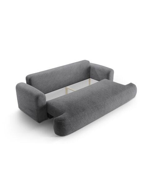 Canapé Convertible Avec Coffre Adriana 3 Places gris - 253x108x94 cm
