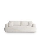 Canapé Convertible Avec Coffre Adriana 3 Places beige clair - 253x108x94 cm