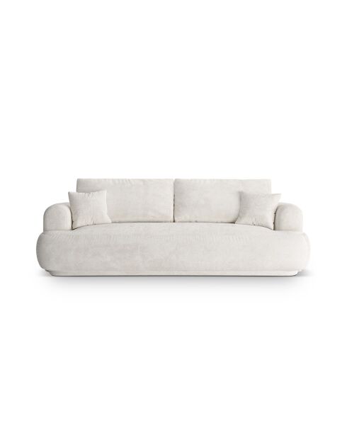 Canapé Convertible Avec Coffre Adriana 3 Places beige clair - 253x108x94 cm