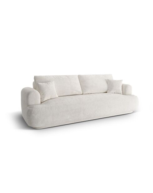 Canapé Convertible Avec Coffre Adriana 3 Places beige clair - 253x108x94 cm