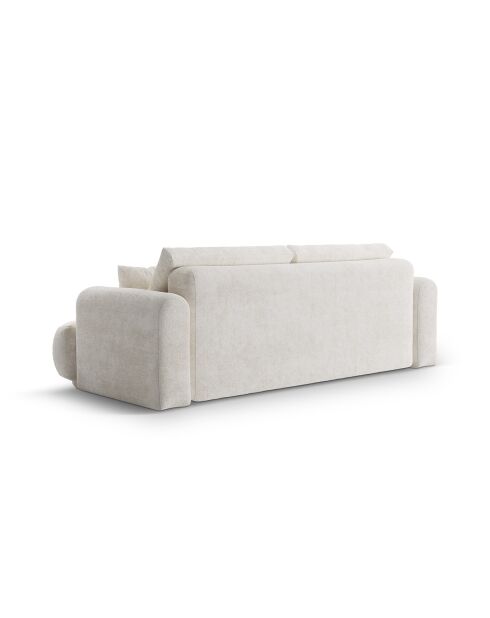 Canapé Convertible Avec Coffre Adriana 3 Places beige clair - 253x108x94 cm